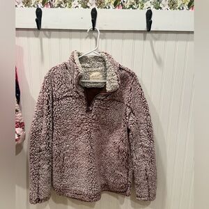 Altar'd State Plush Sherpa Jacket - Cream and Brown